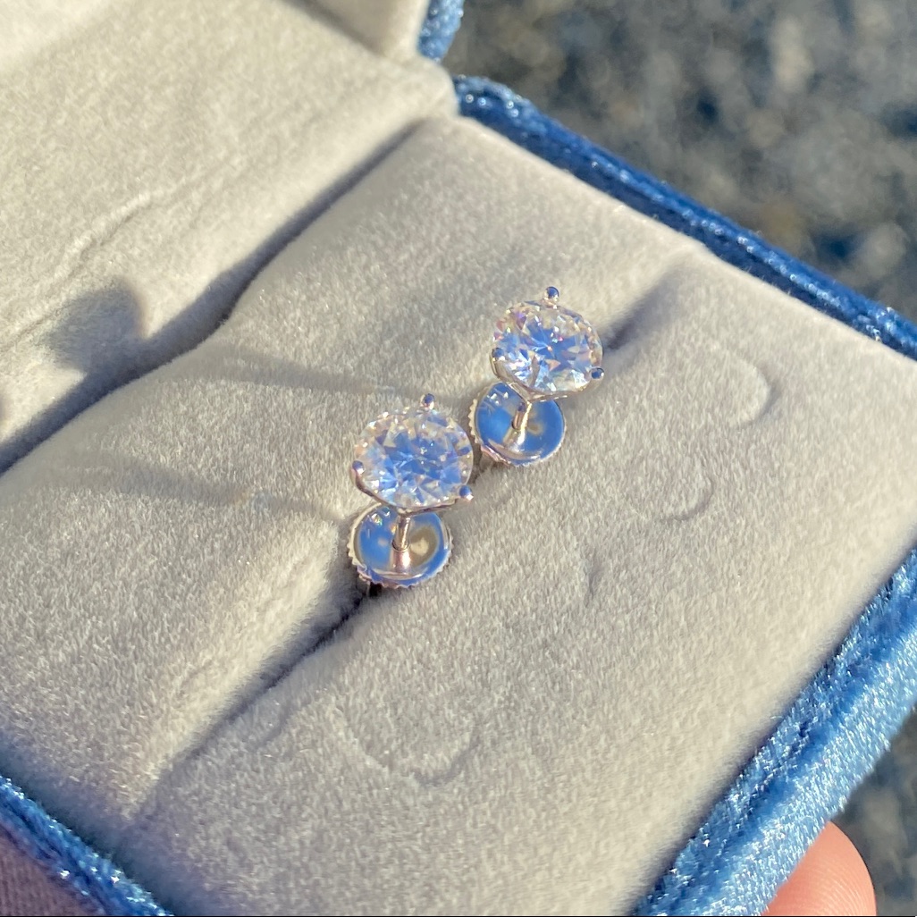 Moissanite Vvs Diamond Studs Moissanite Studs